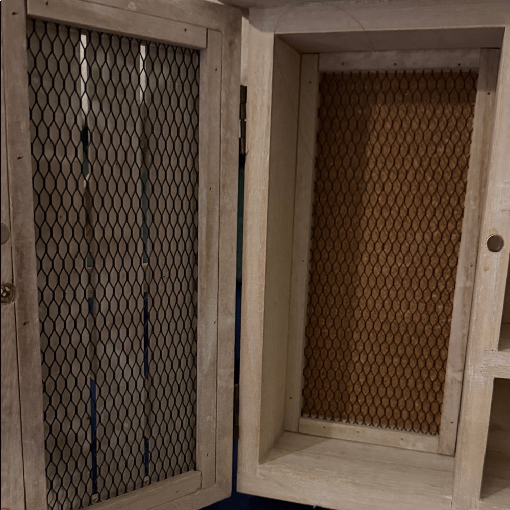 Rustic Wooden jewelry Cabinet with Shelves - Picture 2 of 9